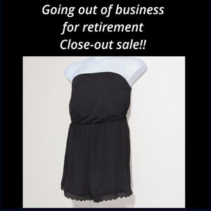 VCAY Plus Contrast Lace Romper Size 3X NWT